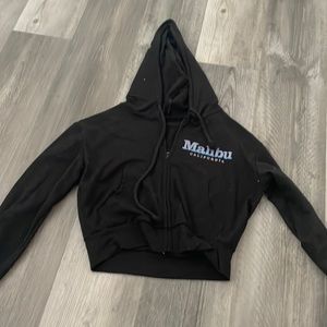Malibu cropped zip up hoodie